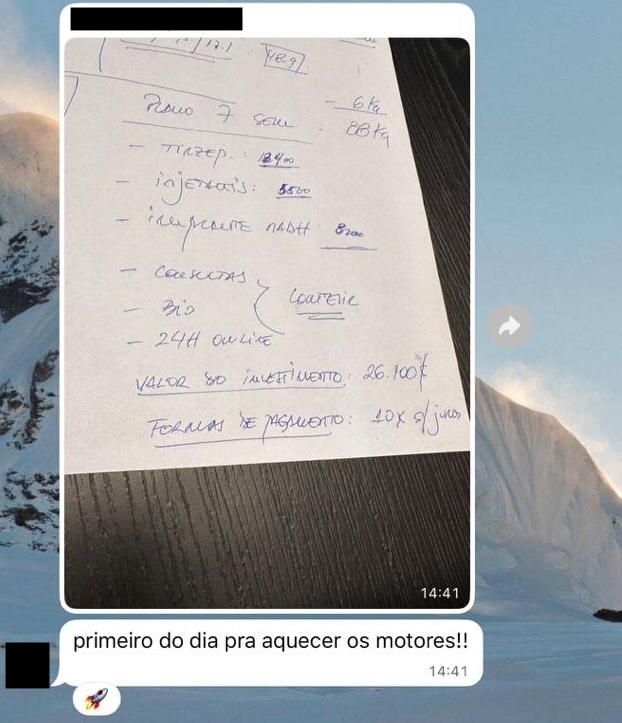 Print de mensagem de participante do VLE Club relatando resultado — 10 de 47