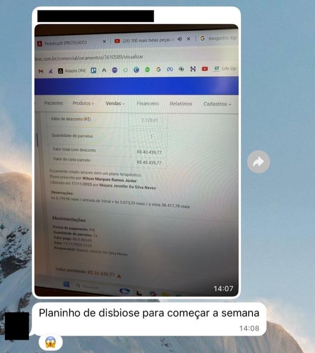 Print de mensagem de participante do VLE Club relatando resultado — 17 de 47