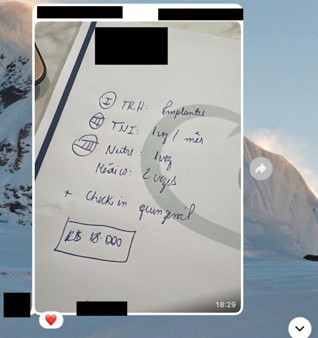 Print de mensagem de participante do VLE Club relatando resultado — 18 de 47