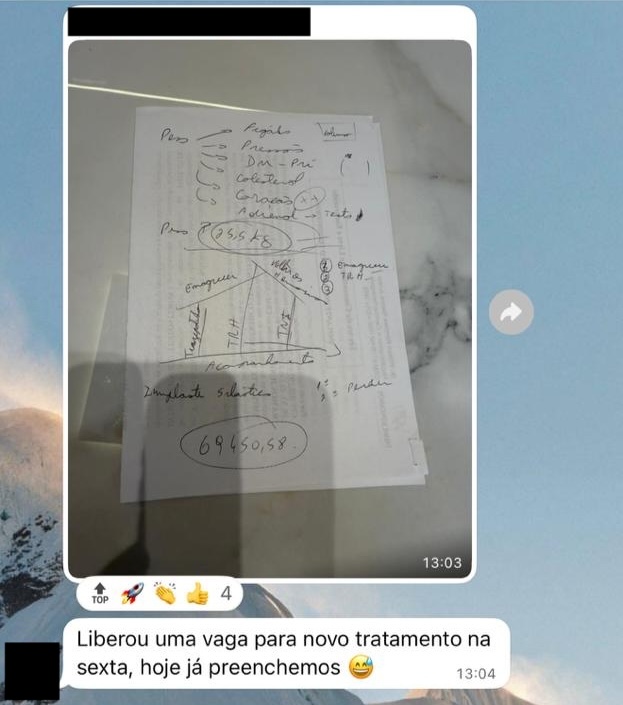 Print de mensagem de participante do VLE Club relatando resultado — 27 de 47