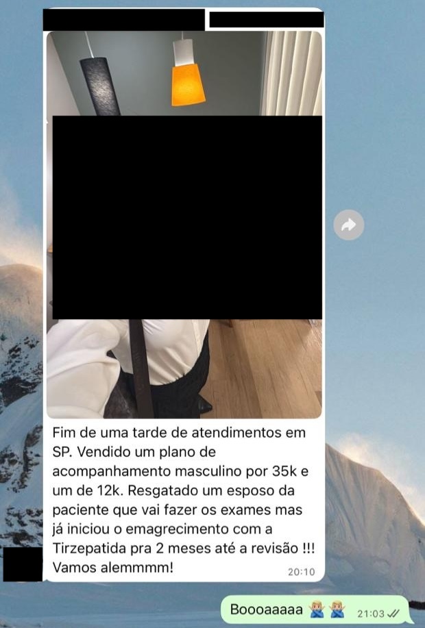 Print de mensagem de participante do VLE Club relatando resultado — 29 de 47