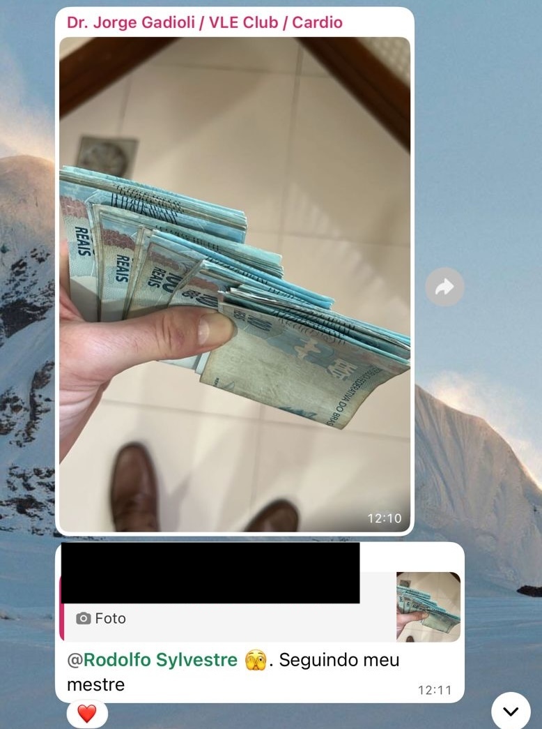 Print de mensagem de participante do VLE Club relatando resultado — 32 de 47