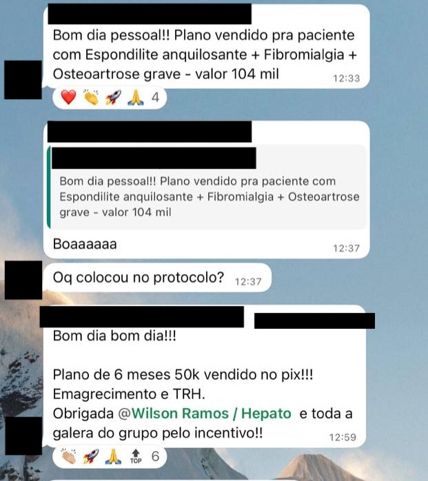 Print de mensagem de participante do VLE Club relatando resultado — 34 de 47